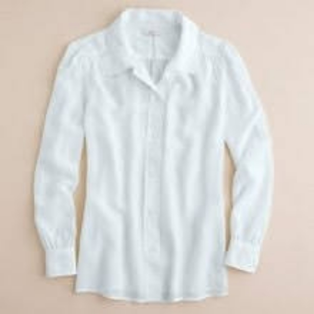 J.crew light aqua silk blouse size 2